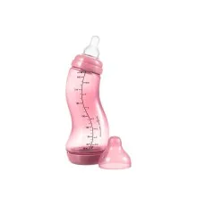 Пляшечка для годування Difrax S-bottle Natural Trend із силіконовою соскою, 250 мл (706T Raspberry)