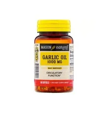 Травы Mason Natural Чесночное масло 1000 мг, Garlic Oil, 100 гелевых капсул (MAV-06991)