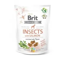 Ласощі для собак Brit Care Dog Crunchy Cracker Insects комахи, лосось і чебрець 200 г (8595602551491)