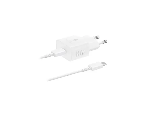 Зарядний пристрій Samsung 25W Power Adapter (w C to C Cable) White (EP-T2510XWEGEU)
