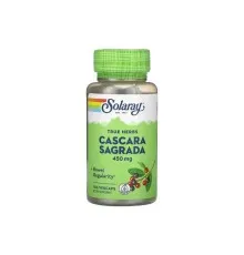 Травы Solaray Каскара Саграда, 450 мг, Cascara Sagrada, 100 вегетарианских капс (SOR01120)