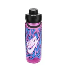 Бутылка для воды Nike TR Renew Recharge Chug Bottle 24 OZ рожевий, чорний, синій, білий 709 мл N.100.7637.660.24 (887791761897)