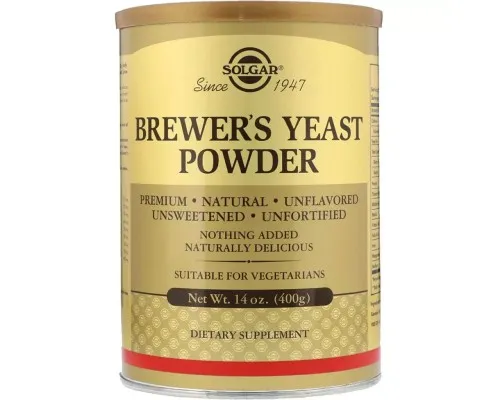 Трави Solgar Пивні дріжджі в Порошку, Brewer's Yeast Powder, 400 гр (SOL-00380)