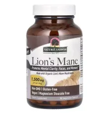 Трави Nature's Answer Їжачок гребінчастий, 1500 мг, Lion's Mane, 90 вегетаріанських кап (NTA16172)