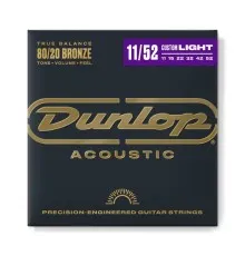 Струни для гітари Jim Dunlop 80/20 Bronze Acoustic Guitar Strings (11-52) (DAB1152)