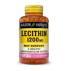 Аминокислота Mason Natural Лецитин 1200мг, Lecithin, 100 гелевых капсул (MAV05291)