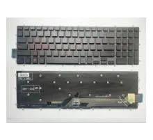 Клавіатура ноутбука Dell Inspiron Gaming 15-7566/7577 черн.без рамки/с подсв. US (A43465)