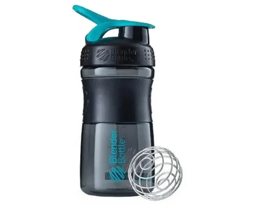 Шейкер спортивний BlenderBottle SportMixer 590ml Black/Teal ORIGINAL (SM 20oz Black/Teal)