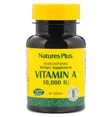 Витамин Natures Plus Витамин А, Vitamin A, Nature's Plus, 10,000 МЕ, 90 таблеток (NAP-00981)