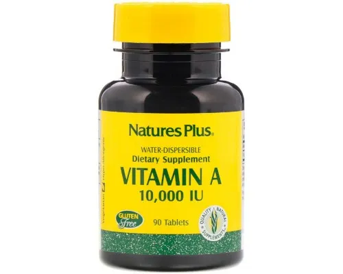 Витамин Natures Plus Витамин А, Vitamin A, Nature's Plus, 10,000 МЕ, 90 таблеток (NAP-00981)