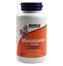 Амінокислота Now Foods Мелатонін, Melatonin, 5 мг, 180 капсул (NOW-03556)