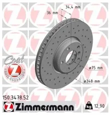 Тормозной диск ZIMMERMANN 150.3478.52