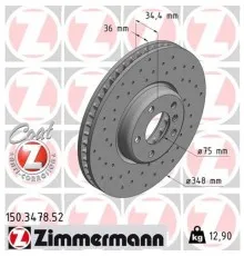 Гальмівний диск ZIMMERMANN 150.3478.52