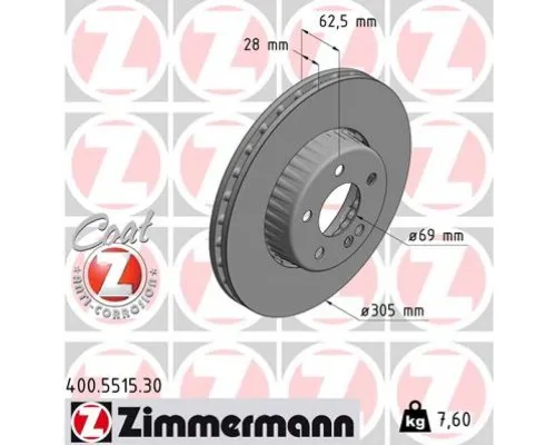 Тормозной диск ZIMMERMANN 400.5515.30