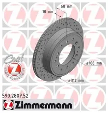 Гальмівний диск ZIMMERMANN 590.2807.52