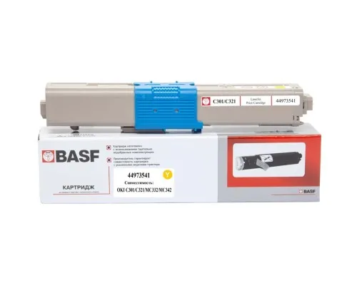 Тонер-картридж BASF OKI C301/C321/MC332/MC342/ 44973541 Yellow (KT-44973541)