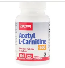 Амінокислота Jarrow Formulas Ацетил L-Карнітин, Acetyl L-Carnitine, 500 мг, 120 капсул (JRW-15062)