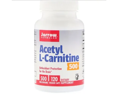 Амінокислота Jarrow Formulas Ацетил L-Карнітин, Acetyl L-Carnitine, 500 мг, 120 капсул (JRW-15062)