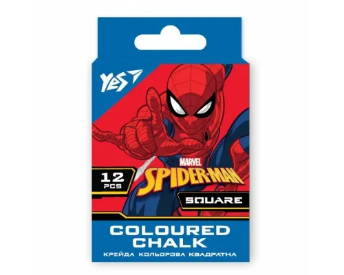 Крейда Yes кольорова квадратна 12 шт. Marvel.Spiderman (400469)