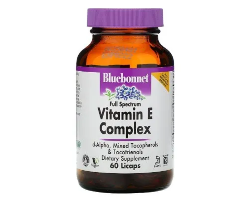 Витамин Bluebonnet Nutrition Комплекс Витамина E, Vitamin E Complex, 60 капсул (BLB-00601)