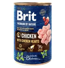 Консервы для собак Brit Premium by Nature курица с куриным сердцем 800 г (8595602538546)