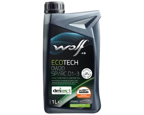 Моторное масло Wolf ECOTECH 0W20 SP/RC D1-3 1л (1049889)