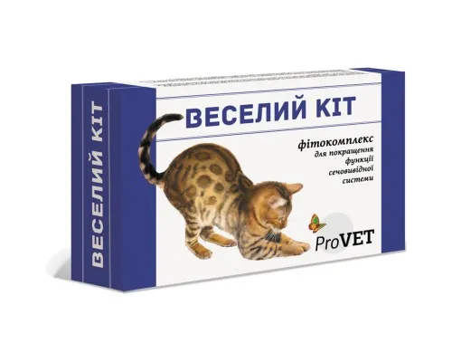 Капли для животных ProVET Веселый Кот для улучшения функции мочевыводящей системы 20 мл (4823082417520)