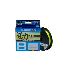 Шнур Shimano Kairiki 8 PE Yellow 150m 0.19mm 12.0kg (59WPLA58R34)