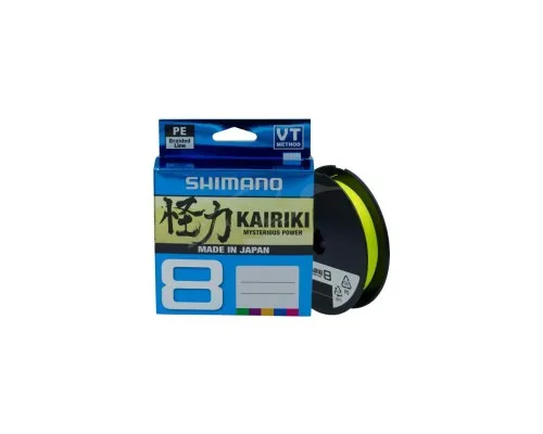 Шнур Shimano Kairiki 8 PE Yellow 150m 0.19mm 12.0kg (59WPLA58R34)