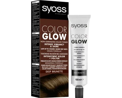 Відтінковий бальзам Syoss Color Glow Deep Brunette - Насичений Каштановий 100 мл (9000101679403)
