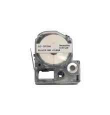 Стрічка для принтера етикеток UKRMARK EC3TBN-BK/CL, сумісна з LC3TBN 9мм х 8м. black on transparent (LC3TBN) (E-C3TBN-BK/CL)