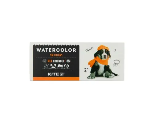 Акварельні фарби Kite Dogs 12 кольорів (K23-041)