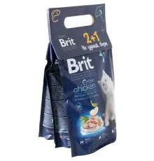 Сухий корм для кішок Brit Premium Набір 2+1 by Nature Cat Kitten з куркою 300 г (2700000024881)