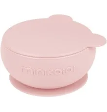 Тарілка дитяча MinikOiOi Bowly глибока з кришкою на присосці Pinky Pink (101080002)