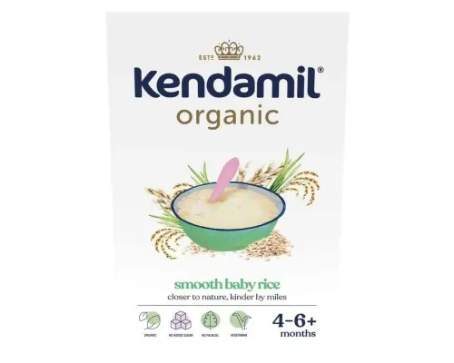 Дитяча каша Kendamil Organic Безмолочна рисова з 4-6 місяців 120 г (92000010)