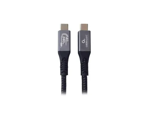 Дата кабель USB-C to USB-C 1.5m USB4 40Gbps/240W(48V5A)/8K60Hz Cablexpert (CCBP-USB4-CMCM240-1.5M)