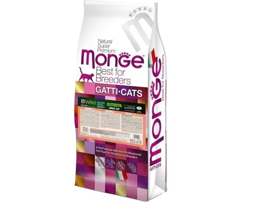 Сухой корм для кошек Monge Cat Bwild Grain Free Лосось 10 кг (8009470005203)