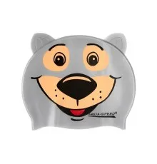 Шапка для плавания Aqua Speed Zoo 115-Bear 5761 сірий ведмідь Діт OSFM (5908217657619)
