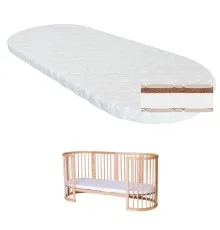 Матрац для дитячого ліжечка Ingvart на диванчик Smart Bed Oval кокос+поролон, 60х168 см (6026262)