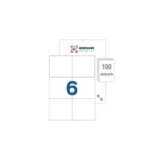 Этикетка самоклеящаяся UKRMARK A4-06-WT, 6 на листьях, 99мм х 105 мм, 100 листов (900685)