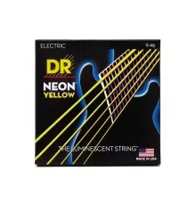 Струни для гітари DR Strings NEON Yellow Electric - Light Heavy (09-46) (NYE-9/46)