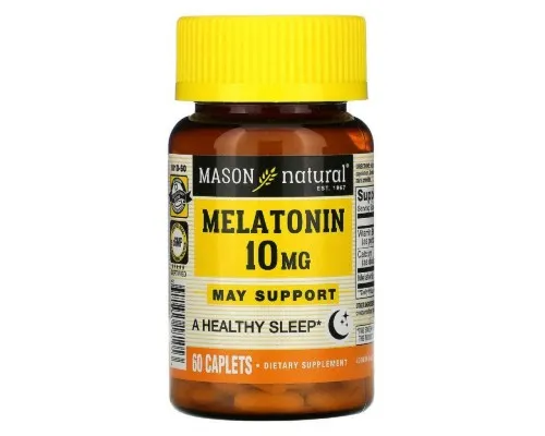 Аминокислота Mason Natural Мелатонин 10 мг, Melatonin, 60 каплет (MAV18105)