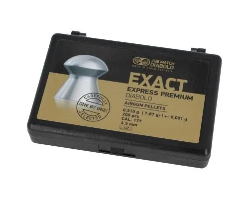 Пульки JSB Exact Express Premium, 4,52 мм , 0,51 г, 200 шт/уп (10257-200)