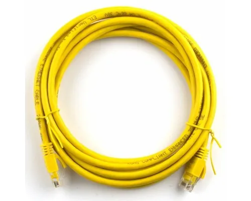 Патч-корд Ritar 0.5м, RJ-45, Cat.5e, CU, медь, желтый (03238)