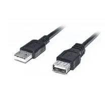 Дата кабель USB 2.0 AM/AF 2.0m Pro black REAL-EL (EL123500028)