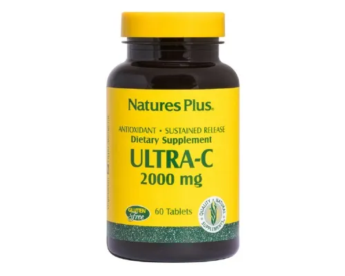 Вітамін Natures Plus Вітамін С, Ultra-C, 2000мг, Natures Plus, 60 таблеток (NTP2220)