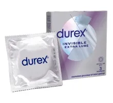 Презервативи Durex Invisible Extra Lube ультратонкі з додатковою змазкою 3 шт. (5052197057058)