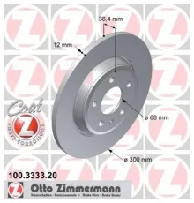 Тормозной диск ZIMMERMANN 100.3333.53