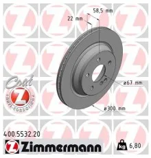 Гальмівний диск ZIMMERMANN 400.5532.20