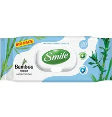 Вологі серветки Smile з екстрактом бамбука 120 шт. (4823071642650)